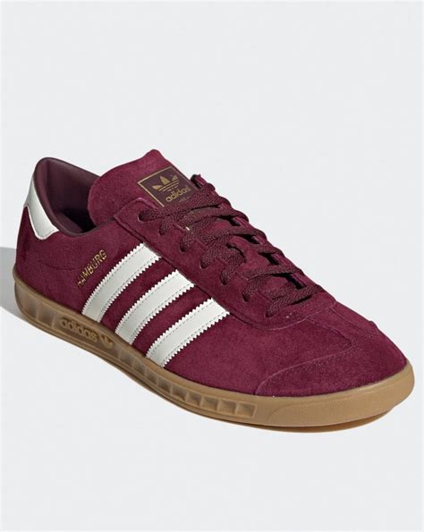 adidas schuhe hamburg blau|adidas hamburg burgundy leather.